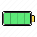 basic, battery, charged, full, power, ui