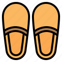 slippers, shoes, sandals, flip flops, footwear, hotel, bedroom