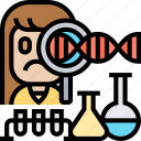 analyzing, dna, pcr, genome, researcher