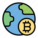 bitcoin, cryptocurrency, earth, currency, money, finance