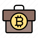 bitcoin, briefcase, cryptocurrency, portfolio, money, business, finance