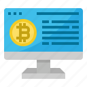 bitcoin, computer, monitor, screen, website