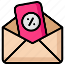 email, discount, envelope, percent, letter