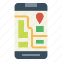 gps, location, map, pin