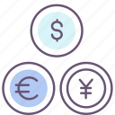 currencies, currency, dollar, euro, exchange