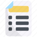 document, business, paper, finance, list