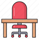 chair, desk, furniture, interior, office