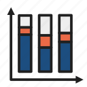 normalized, stacked, bar, chart, analytics, diagram, finance