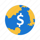 globe, world, dollar