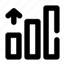 bar, chart, arrow, up, graph, diagram, business