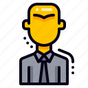 avatar, businessman, user, male, man