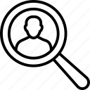 candidate, find employees, find user, magnifying, recruitment