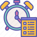 time, management, clock, list, schedule