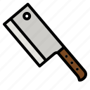 cleaver, knife, kitchen, butcher, food