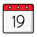 calendar, date, nineteen, schedule, days, appointment, event