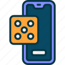 mobile, gambling, dice, money, casino