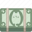 cash, cat, money, dollars