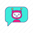 assistant, bot, chat, chatbot, messenger, online, speech bubble