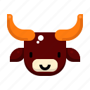 bull, chinese, new, year, animal, zodiac, bovine