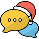 christmas, xmas, wishes, communication, greetings, message, chat bubble