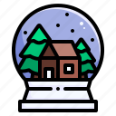 snow globe, christmas, tree, snow, decoration