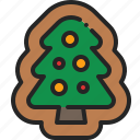 gingerbread, pine, tree, cookies, dessert, sweet, snack