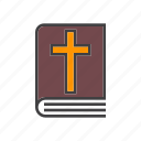 bible, book, cross, holy