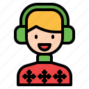 boy, headphone, sweater, avatar, man, user