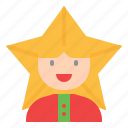 star, boy, christmas, costume, avatar