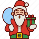 santa, christmas, xmas, winter, celebration, gift, party