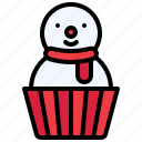 christmas, food, xmas, cupcakes, snowman