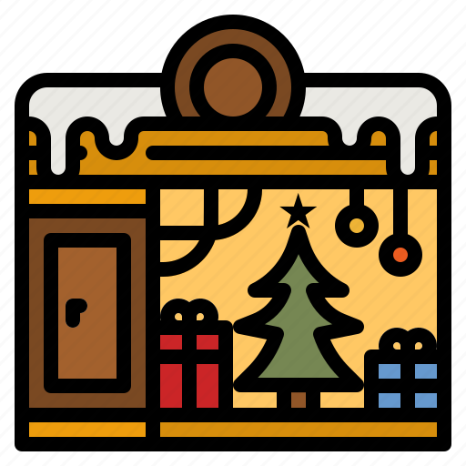 Shop, christmas, tree, building, gift icon - Download on Iconfinder