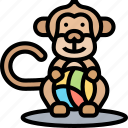 monkey, animal, show, funny, entertainment