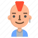 emoji, face, man, avatar, emoticon, people, punk