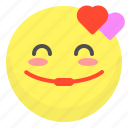 emoji, emotion, face, inloved, smile