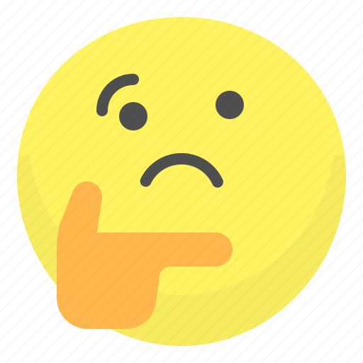 Emoji, emotion, face, smile, thinker icon - Download on Iconfinder