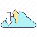 cloud, connection, download, internet, service, storage, upload