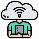 cloud, connection, online, signal, wireless