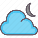 cloud, moon, night, weather