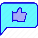 chat, communication, like, logo, rating, social, thumb