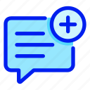 add, chat, message, communications, ui