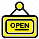 board, marketing, open, sign