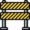 barrier, construction, road, traffic, work