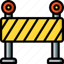 barrier, construction, road, traffic, work