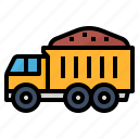 construction, dump, transport, truck