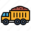 construction, dump, transport, truck 