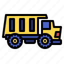 construction, dumptruck, vehicle, transport, transportation