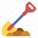 construction, shovel, tool, dig, spade