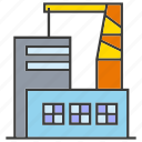 building, crane, factory, tower