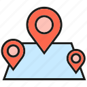 gps, location, map, pin